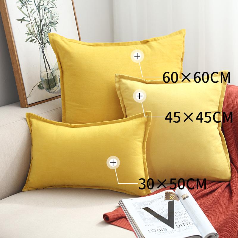 Față de pernă pătrată cu volane, lux nordic ușor, pentru canapea sau pat