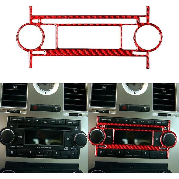 Real Premium Soft Carbon Fiber Interior Accessories Sticker Compatible with Chrysler 300 300C 2005 2006 2007 Car co 2006 Pilot Side Glove Box Storage