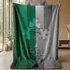 Coperta in Flanella Pile Rugby Irlanda Coperta Calda e Accogliente per Divano Letto Viaggio Uso in Tutte le Stagioni