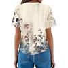 Women's T Shirts Fashion Casual Tops Round Neck  Short Sleeve Printed Tunic