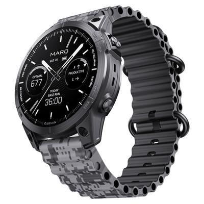 Watchband 22mm 26mm for Garmin Camo Silicone Ocean Strap 5Plus 6Pro 7 Quickfit Wristband Watch Band Fenix7X/5X/5XPlus/6X/6XPro Bracelet
