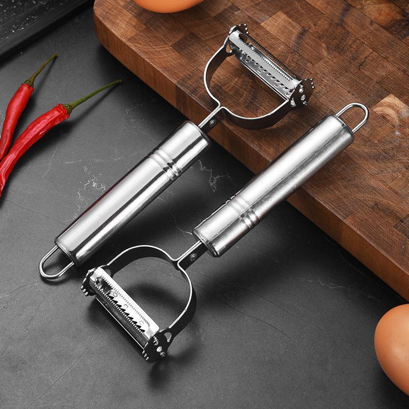 Edelstahl Schäler Haushalt Multifunktion Küchenschaber Obst Gemüse Melone Kartoffelschäler und Hobel Manuell Schäler Großhandel