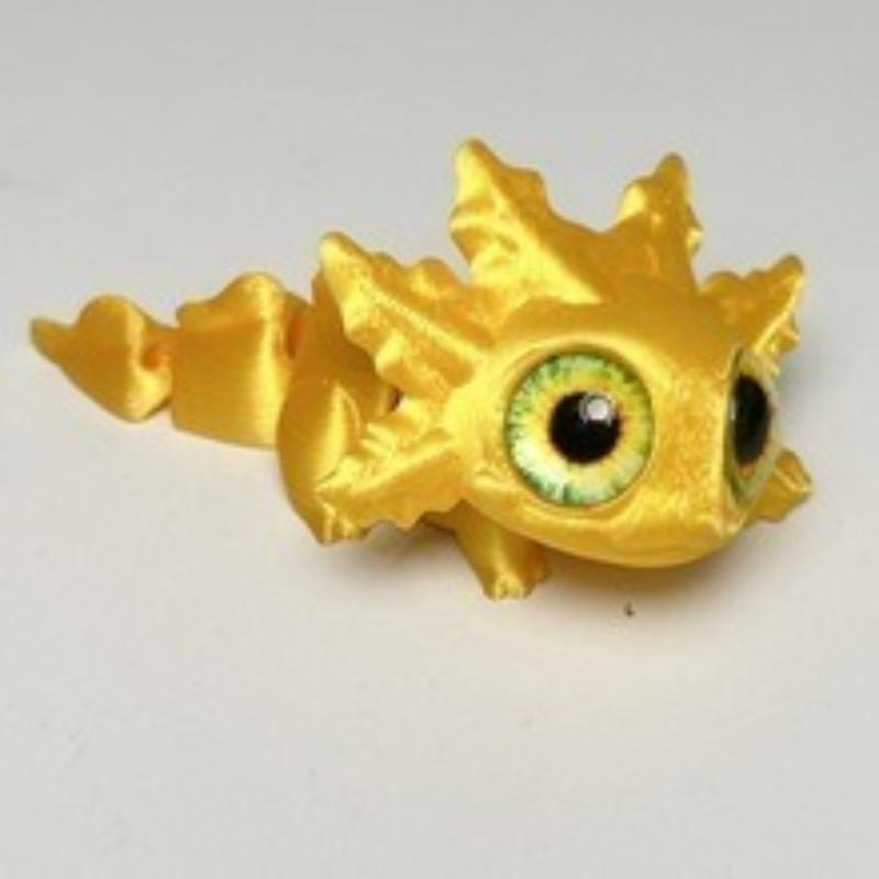 3D Printing Salamander Figures Multi-joint Movable Simulation Eyes for Home Accessories Kids Gift Living Room Decoration