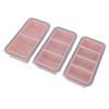 3PCS Silicone Freezer Mold with Lids Divided Soup Cubes Freezer Tray for Fridge Food Storage Organization Light Pink