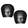 Breathable Car Seat Protector 2Pcs Universal Headrest Covers, Horror Pattern Protector, Durable Polyester Cover Stretchy Interior Accessories for All