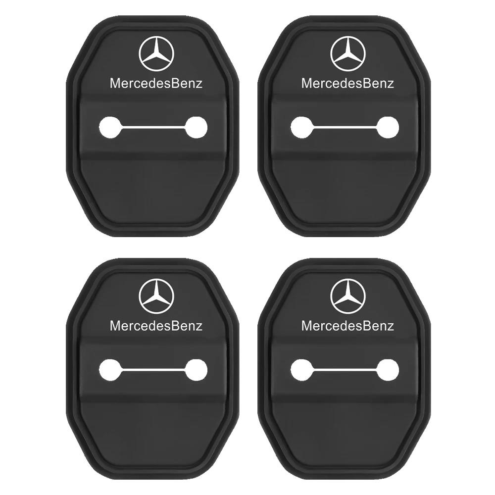 Car Door Lock Protector Cover Stickers For Mercedes Benz AMG W126 W140 W190 W203 W204 W212 W222 Interior Mouldings GJM-SG-BENC GA9