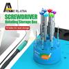 RL-078A Multi-function Phone Repair Screwdriver Storage Holder with Non-slip Base Large Capacity Tools Collecting Box