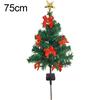 Mini Outdoor Christmas Tree Solar Powered 75cm With LED Lights Bells And Balls For Garden Yard Pathway Holiday Decor