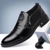 Fashion Spring Autumn Fashion Casual Men's Derby Shoes Solid Color New Designer Dress Shoe Male Round Head Zipper Leather Shoes Man
