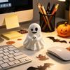 Cute Desk Accessories Halloween Ghost Pen Holder, Mini Figurine Decor, Funny Unique Holiday Present Pencil Stand Ornament, Creative Office Organizer