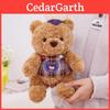 Teddy Bear Plush Toy With Checkered Apron And Eyeglass Decor For Kids And Comfort