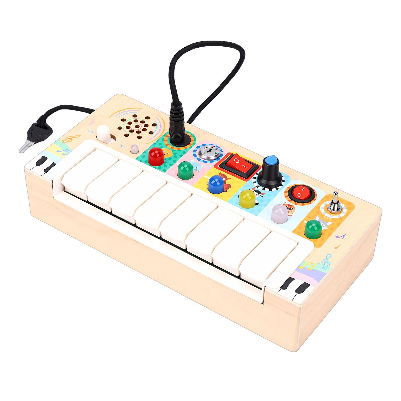 

Wooden Cartoon Animal Calling Piano Toy Electronic Piano Switch Activity Board Educational Toy