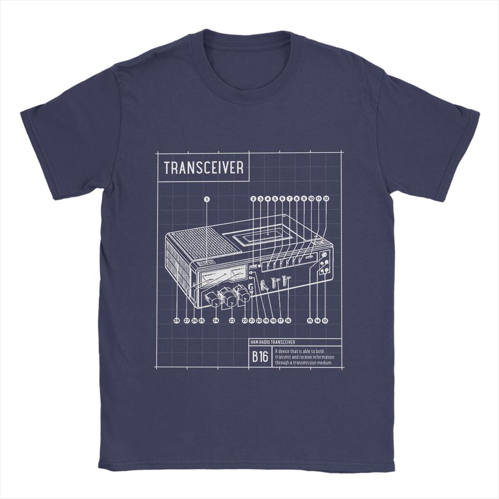 Vintage Ham Radio Pánské tričko Čistá bavlna Humorná trička Kulatý výstřih Krátký rukáv Oblečení Nápad na dárek