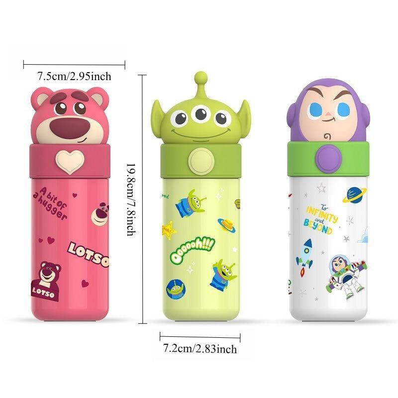 Cartoon Design Thermos Cup 316 Stainless Steel Doll Cup with Heart Shaped Hidden Handle Student Household Water Bottle Girl Gift
