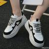 Fashion Women's Spring  Autumn New Color blocked Sports Leisure Shoes Simple Comfortable Versatile Thick soled Board Shoes