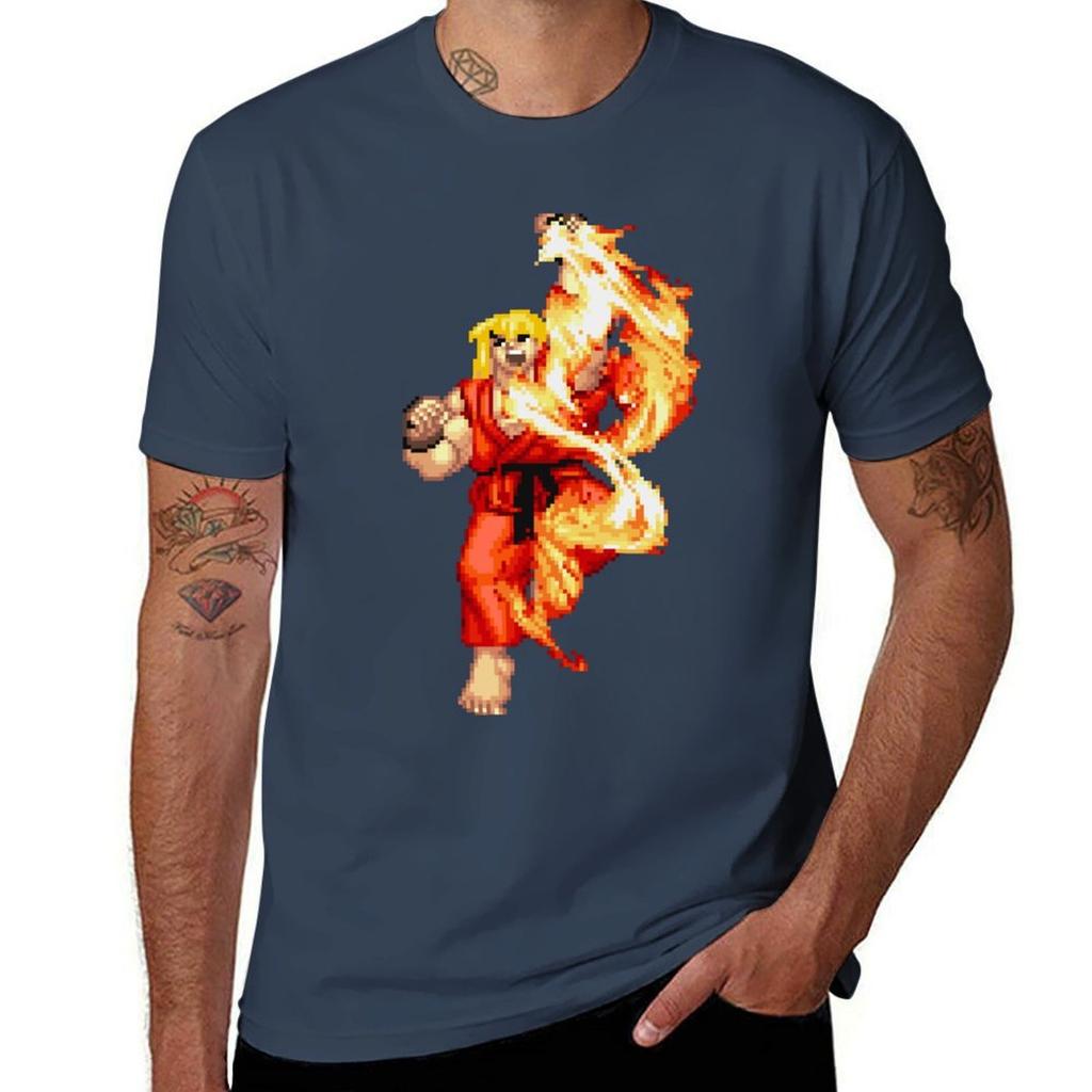 Ken Shoryuken Tshirt Basic Simple Design Short Sleeve Shirt Tshirt