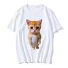 2025 Summer Funny Cat 3D Print Women Casual Oversized T-Shirt Women Men Harajuku T Shirts Girl Boy Casual Fashion Clothes