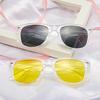 RMM New Clear Sunglasses Women Men Transparent Frame Night Vision Sun Glasses Mirror Reflective Glasses UV400 Eye Wear