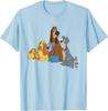 T-shirt alla moda Disney Lilli e il Vagabondo Cani S-4XL Regalo per Tutte le Stagioni