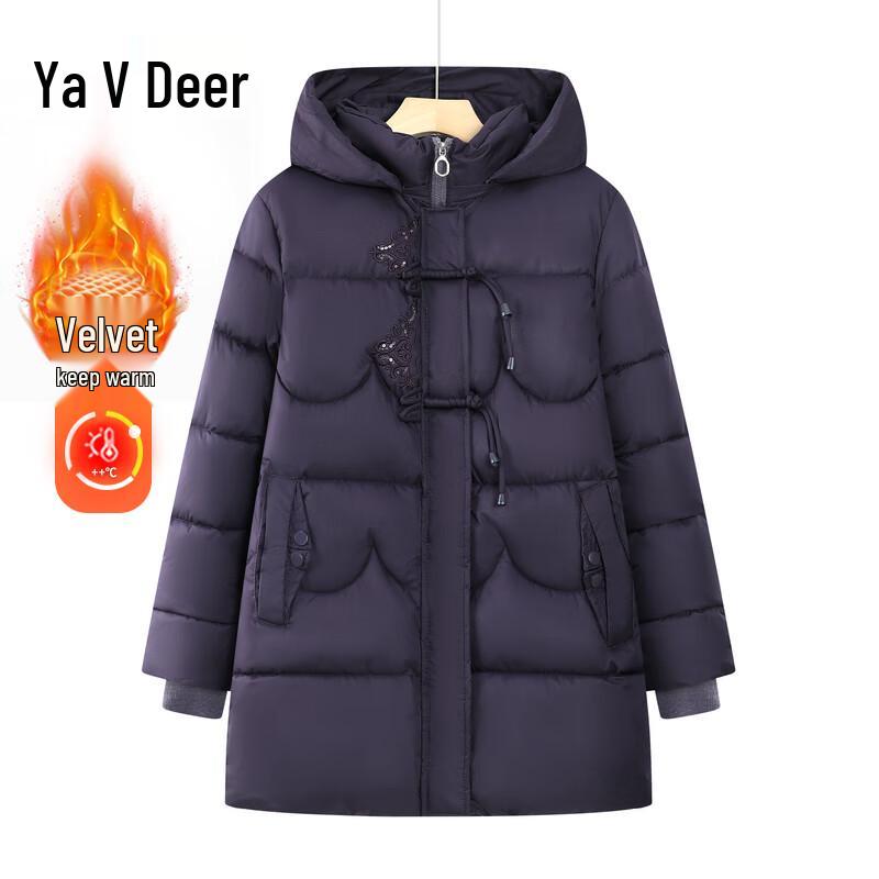 

Yalu Women s Mid-Length Winter Cotton Padded Jacket 4XL