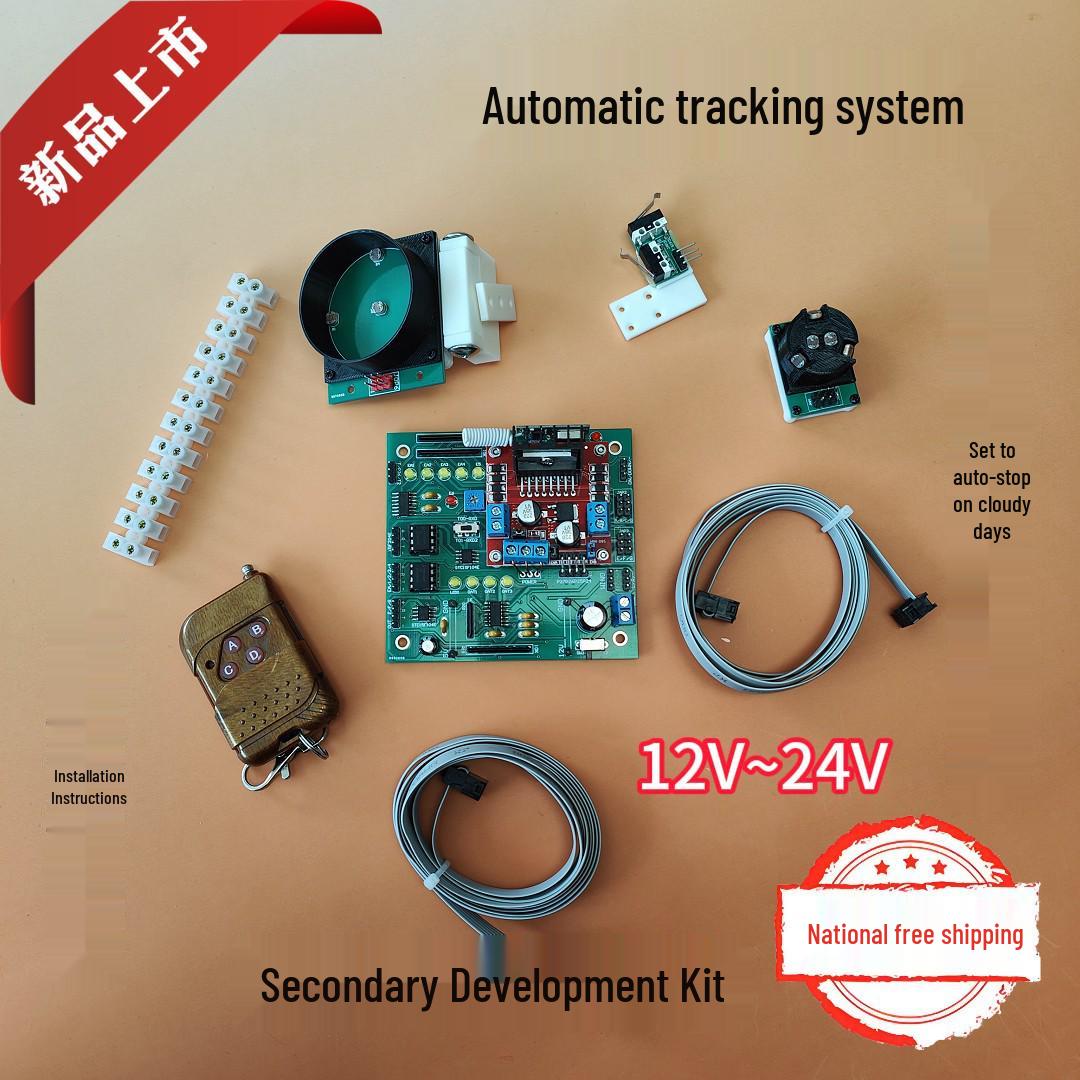 

Двовісний фотоелектричний сонячний трекер з лінзою Френеля для автоматичного вирівнювання по світлу