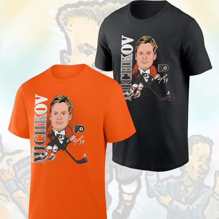 

HOT NEW M. Michkov 2025 Player Name & Number Fan Gift Unisex T-Shirt XXL