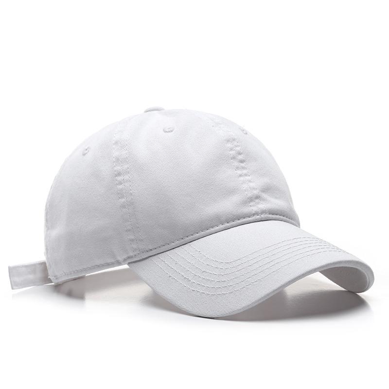 12 Color Korean Style Japanese Style Washed Curved Brim Cotton Peaked Cap For Men Solid Color Women's Sun Protection Sunshade Baseball Cap