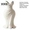 Unique Aesthetic Room Accessory Elegant Dress Shaped 3D Printed Vase, Modern Minimalist Sculpture for Light Luxury Table Decor Home Decor, Artistic