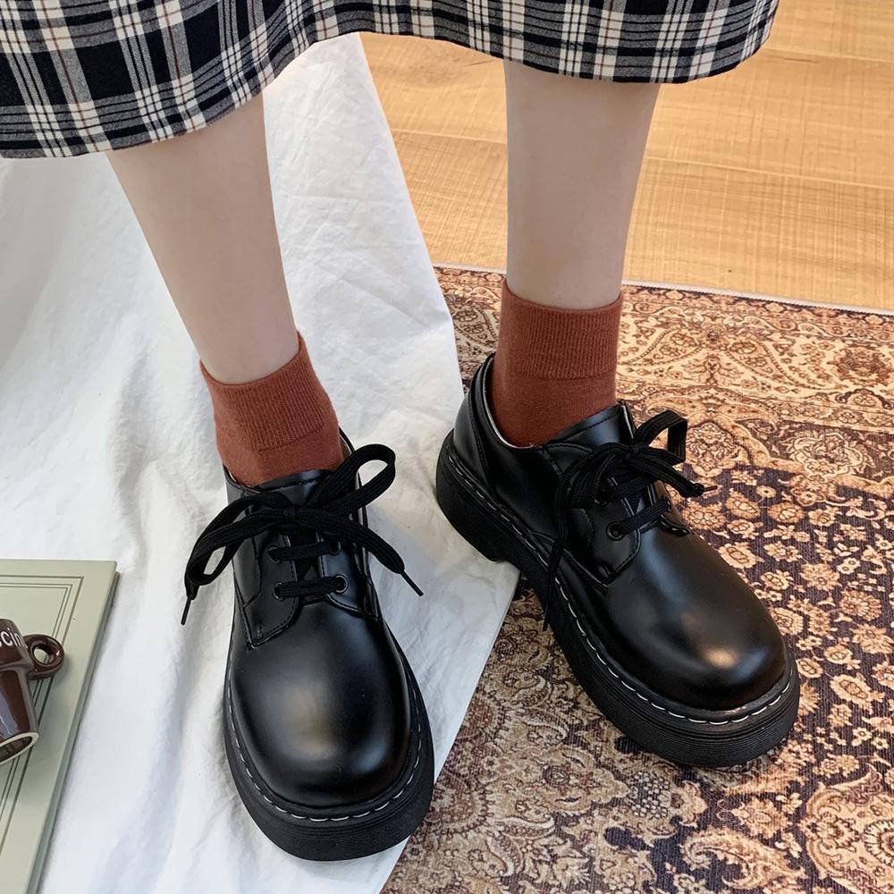 

Модная японская школьная форма обувь Jk Student Shoes для девочек и женщин Kawaii Lolita Soft Girl Round Toe lolita Platform Mary Jane Shoes 6 чёрный