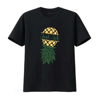 Upside Down Pineapple T Shirt for Swinging Couples Just Ask Swinger Lifestyle Birthday Unique Design Who Play Vintage Washed