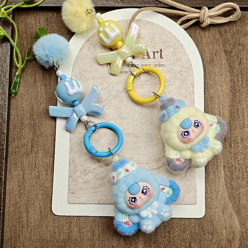 1Pcs Kawaii Cartoon Babythree Mini Keychain Cute Doll Bag Pendant Gift Diy Accessories Decoration