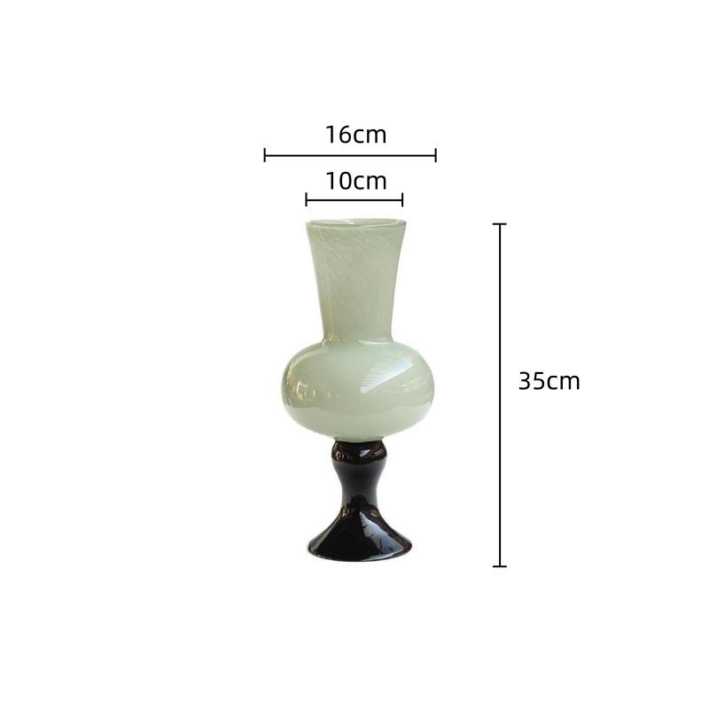 Glass Vase Vintage Glass Bottle Flower Vase Color Geometric Stitching Hydroponics Terrarium Home Decoration Accessories