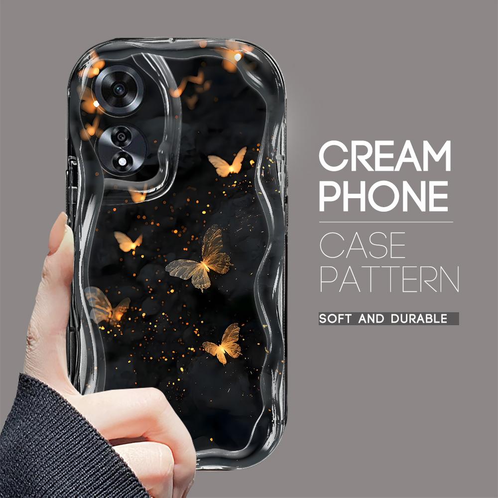 

Для OPPO A12 A15 A38 A58 A60 A76 A92 Reno8 11F 11Pro 12 Realme 10 12Pro 14 C35 C63 Модна Дівчина Кремова Текстура М який Силікон Повне Покриття Захист Камери OPPO R17 чорний