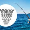 55 Pieces Fishing Rod Guide Repair Kit Tool Fishing Rod Guides Repair Kit for Freshwater Saltwater Fishing Lovers Sea Fishing