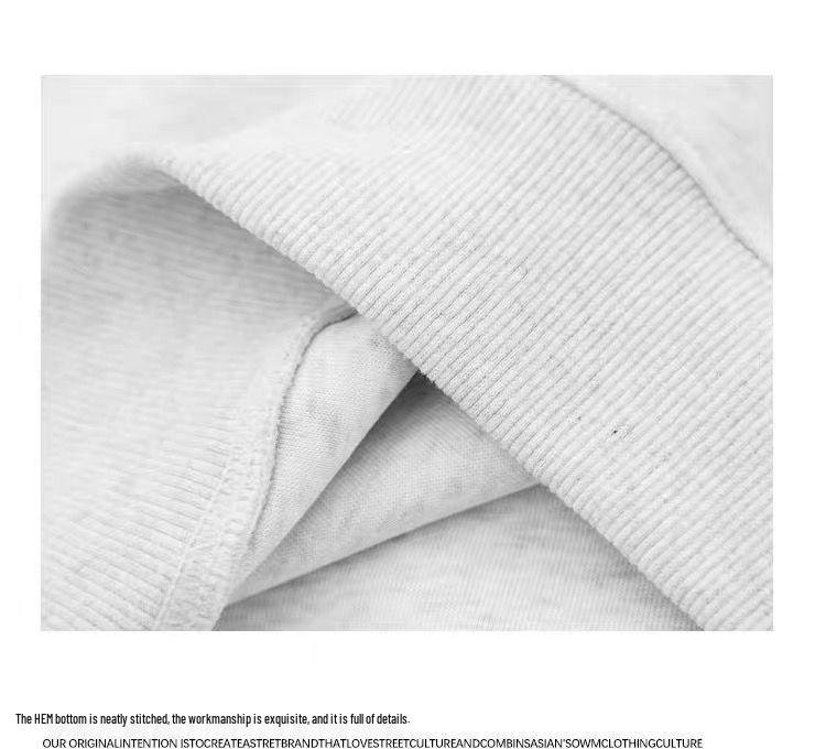 Herren Graues Rundhals-Sweatshirt - Schweres Retro Casual Pullover für Frühling/Herbst