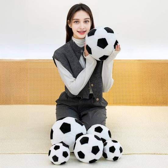 Baizihuahu Soccer Plush Toy, Football Shaped Stuffed Animal, Soft Hug Pillow for Sports Fans, Game Day Gift Kids Boys Girls