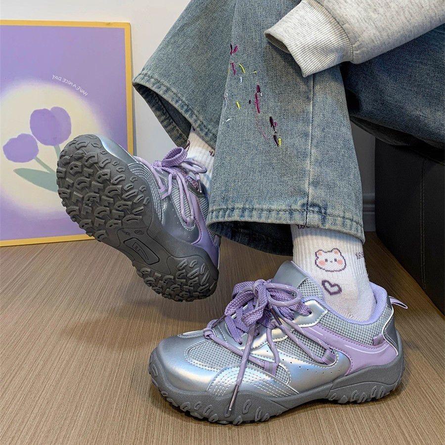 Dexun shoes women's autumn new casual breathable ultra-light soft sole light wear-resistant versatile front dad shoes