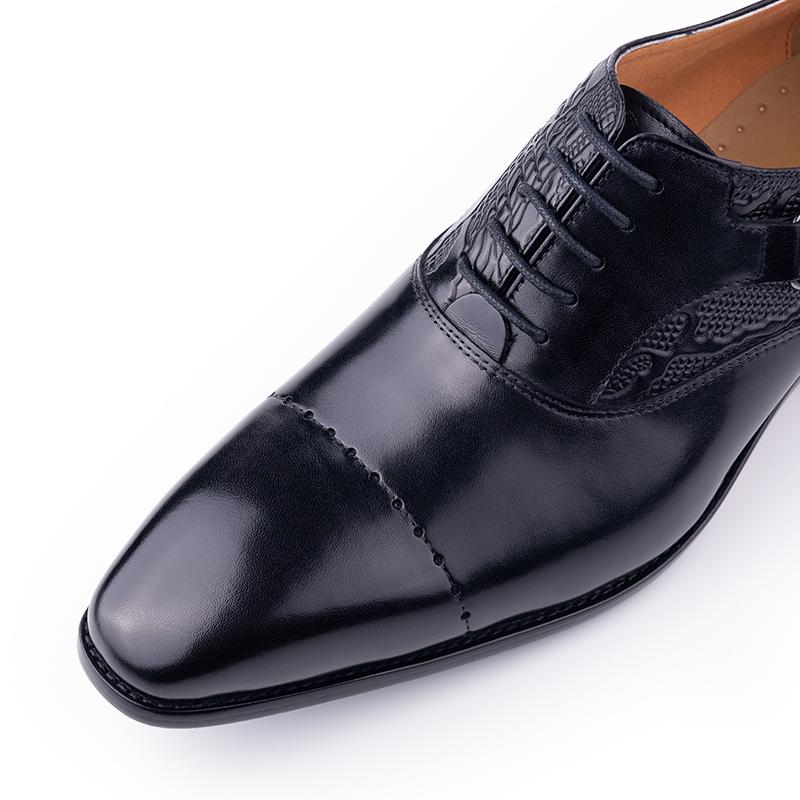 Fashion Men's Dress Shoes Formal Pointed Toe Oxfords Genuine Leather Shoe for Men New Trendy Fashion Office Wedding Part Shoes Wholesale