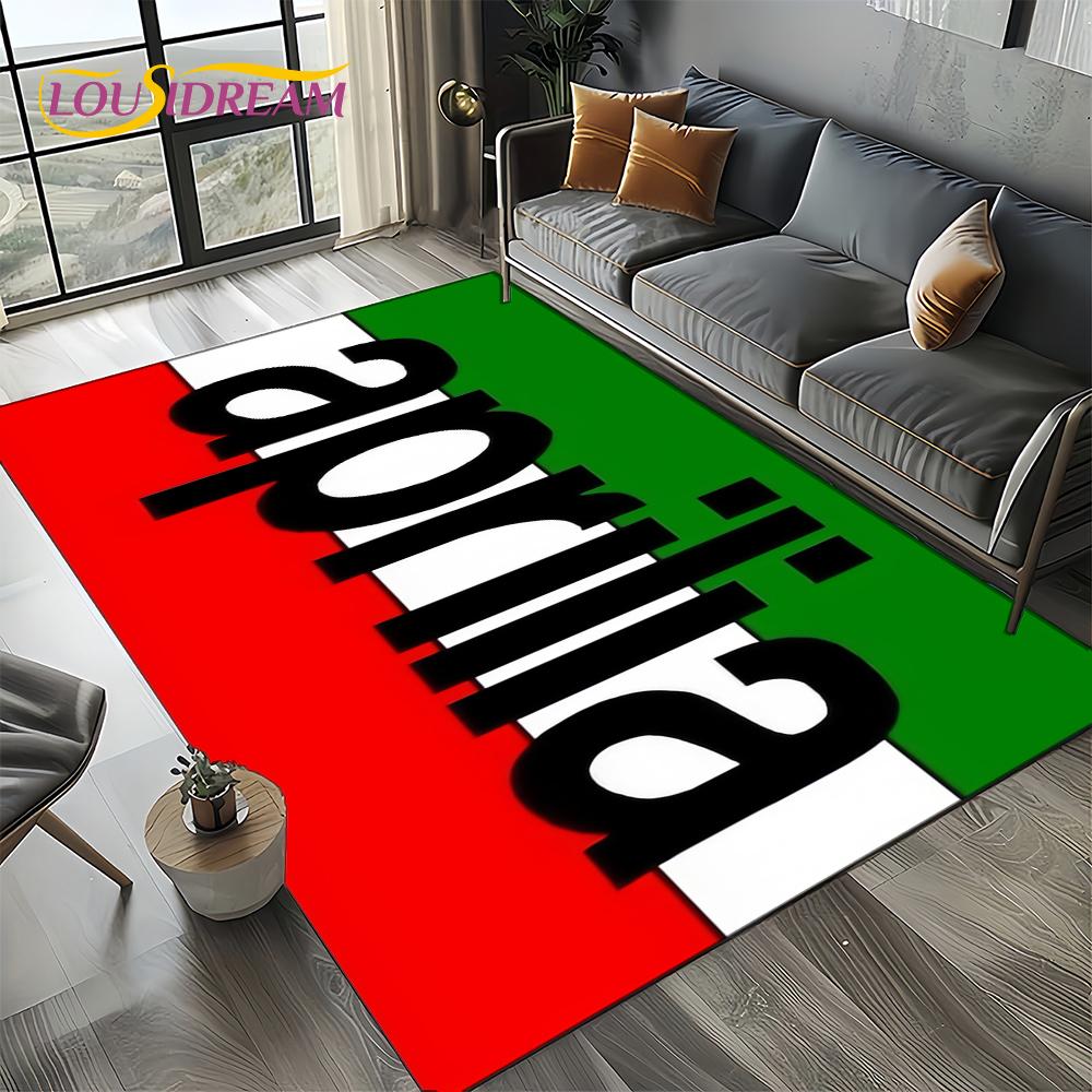2025 Aprilia Racing Car Logo Motorcycle Carpet Rug for Bedroom Living Room Home Sofa Decoration,kids Play Decor Floor Mat Gift