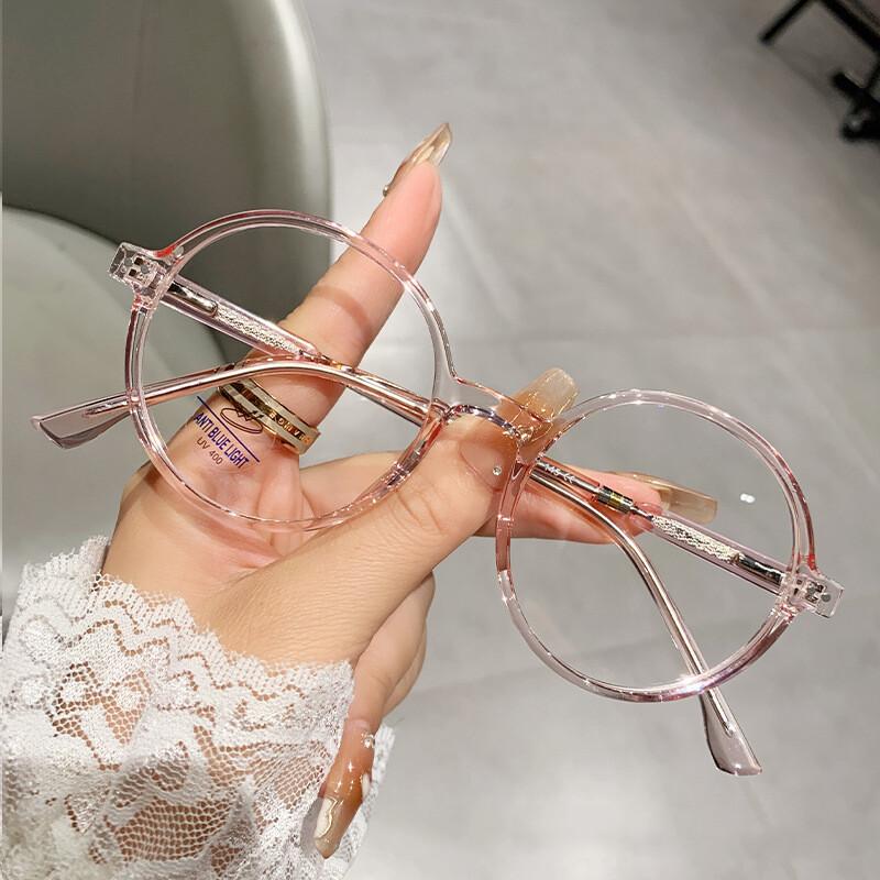 TR90 Ultralight Reading Glasses for Men Women Presbyopic Full Frame Anti Blue Light Retro Round Computer Eyeglasses Black