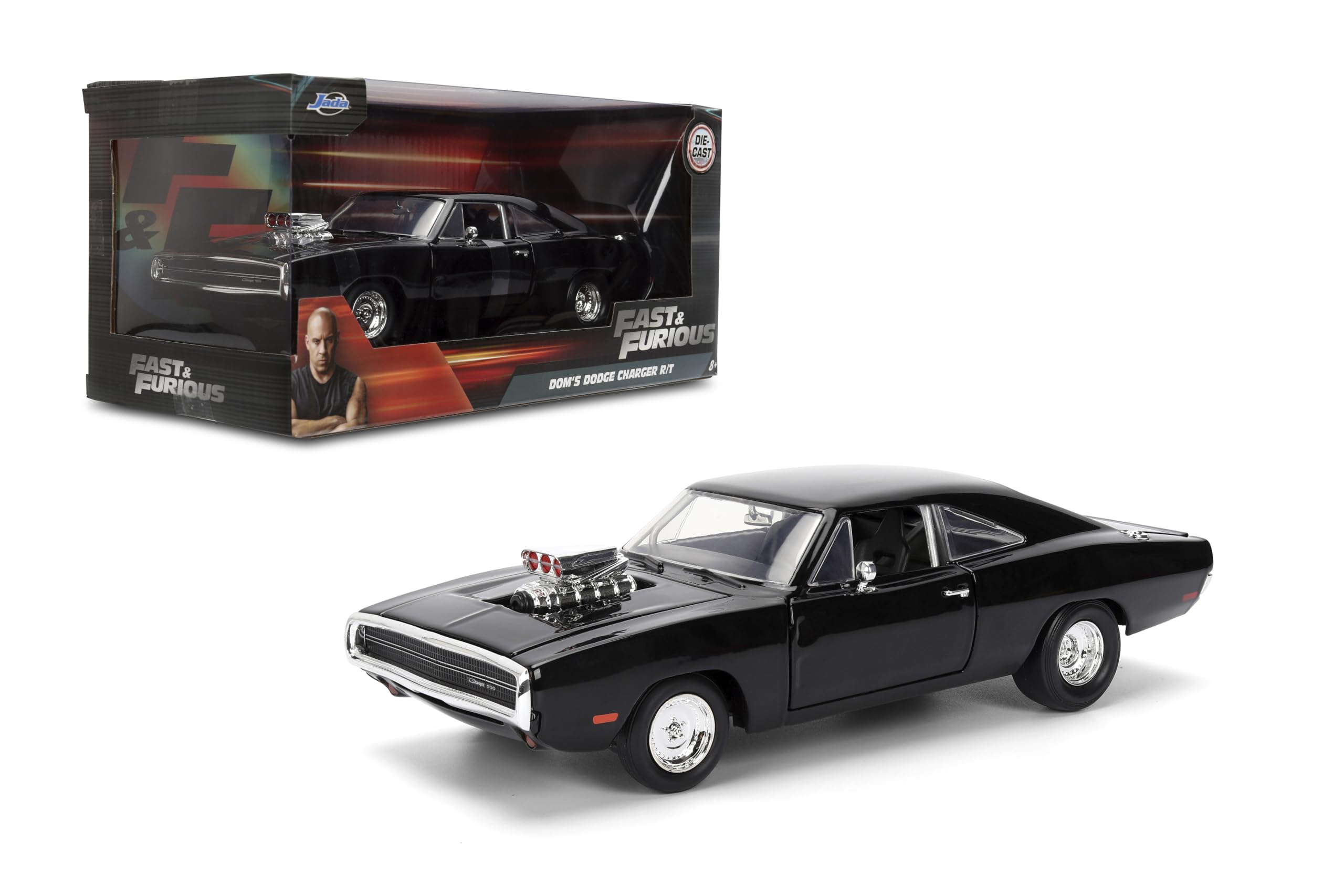 

JADATOYS 1:24 Fast & Furious Diecast Car DOM s 1970 DODGE CHARGER MH