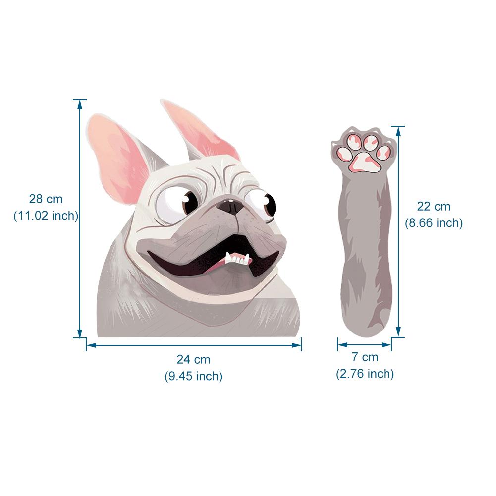 Funny Stickers On Car Rear Windshield and Wipers, Vinyl Cartoon Film Cat Dog Moving Hand Tail Decals Auto Rear Window Decoration