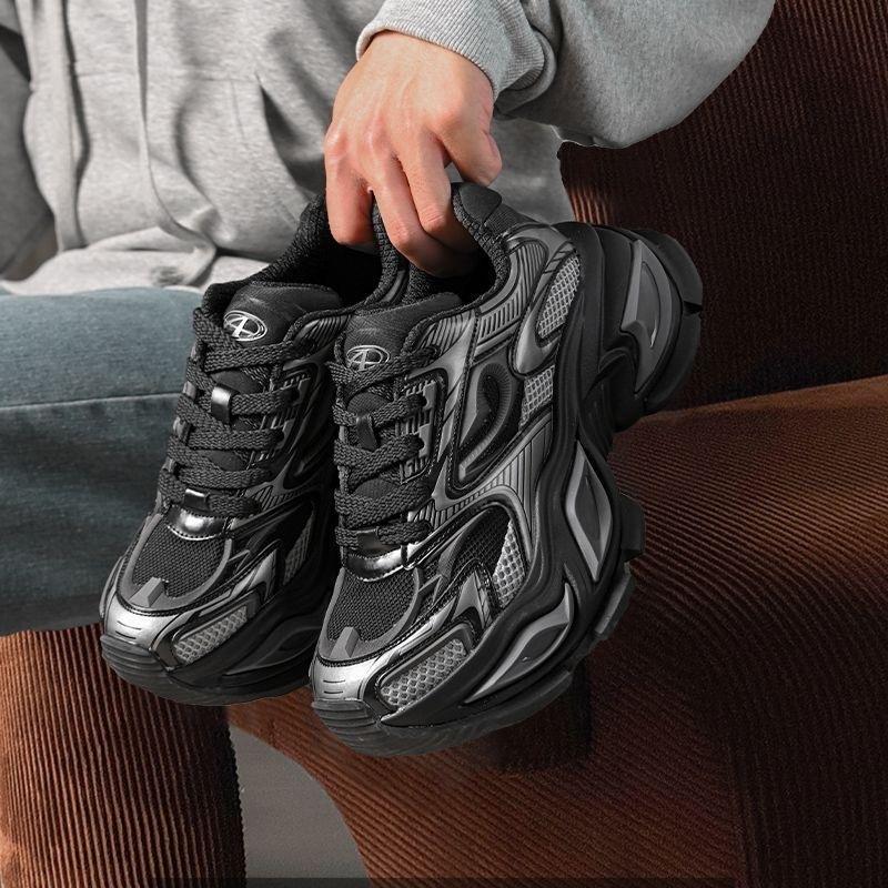 Spring Men's Shoes New Breathable Shoes Men's Sports Shoes Trend Versatile Thick Sole Heightening Casual Running Dad Shoes