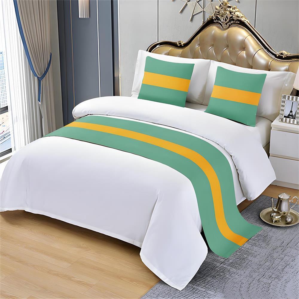 Premium Long Bed Banner Bed with Towel Modern Home Beds End Towel, Hotel Specific Pillow Cover, Light Luxury Bed End Towel