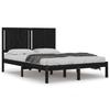 Solid Wood Bed Black Pine 140 x 190 cm