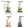 2D Flat Floral Tissue Holder Wooden Base Vertical Napkins Rack Practical Tissue Stand  for Kitchen