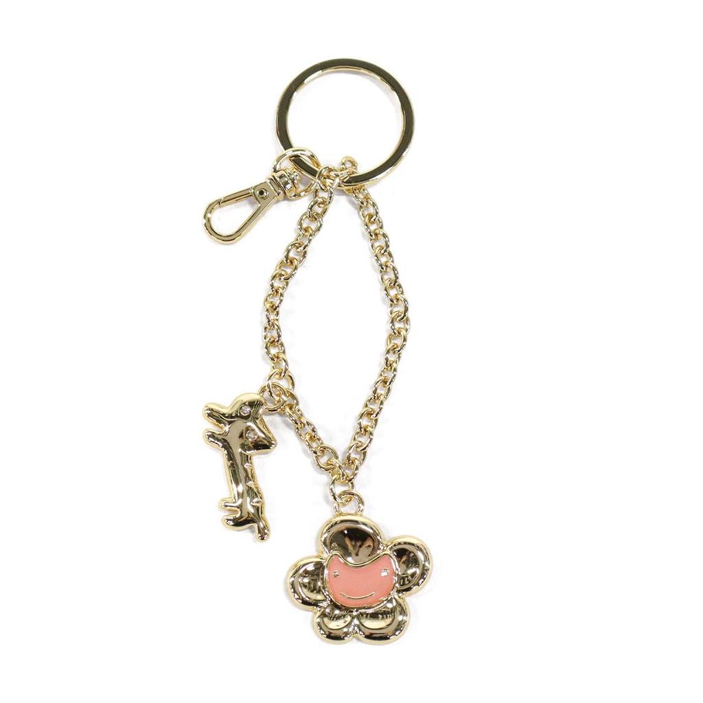 Tsumori Chisato Cat Flower Keychain Gold Key Chain
