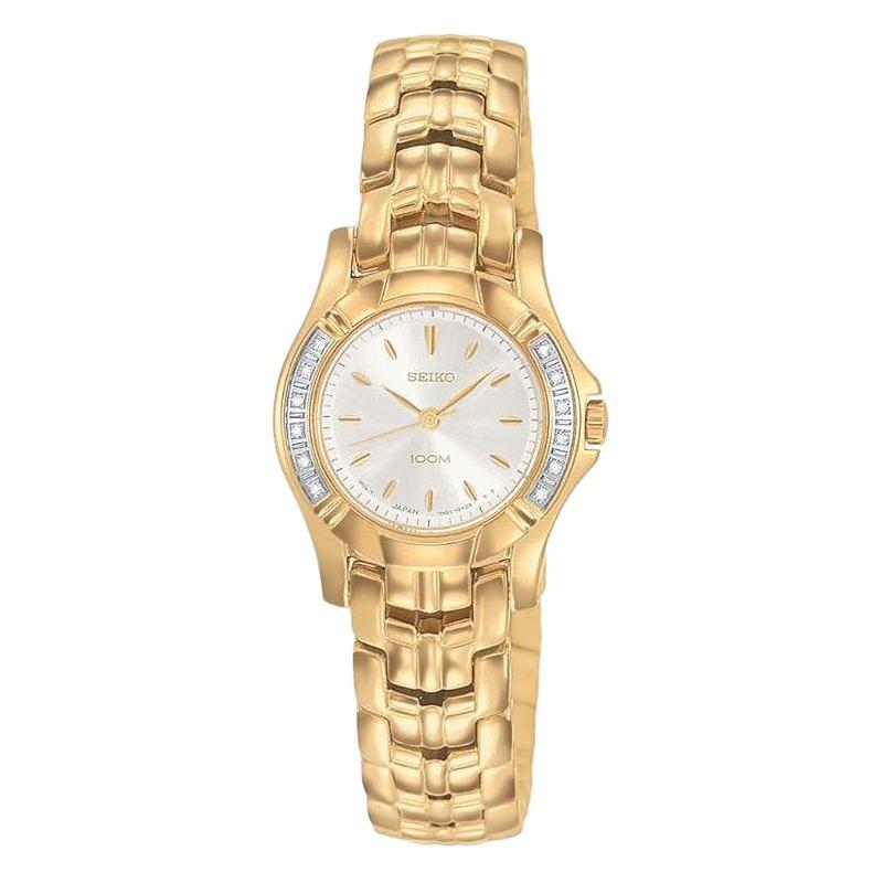 

SEIKO 100 meters waterproof Quartz Steel Strap 24mm women s watch silver dial SXGN52 срібний