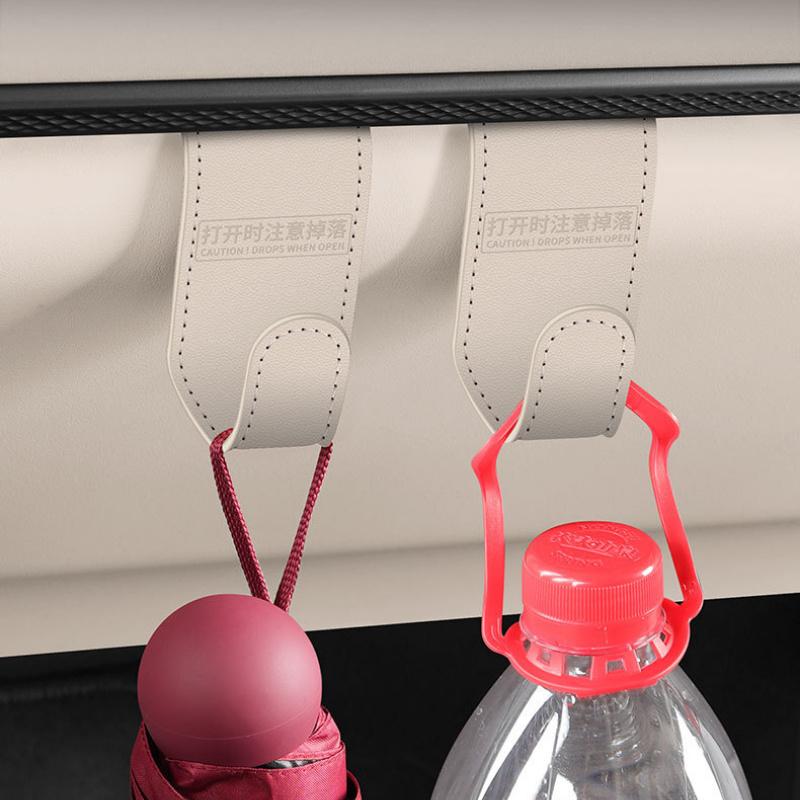 Universal Car Glove Box Organizer with Hooks -  Synthetic Faux Fur, Non-Destructive Installation, Strong Load-Bearing Capacity