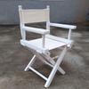 Children's Solid Wood Director Chair with Folding Backrest - Log Color Game Seat.